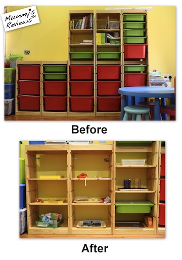 Homeschool shelves IKEA TROFAST