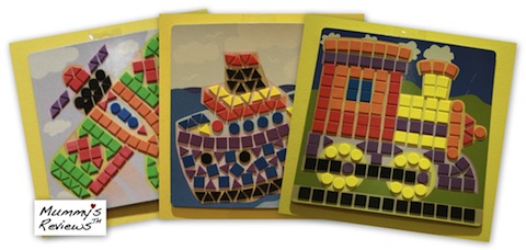 My First Sticky Mosaics (3 completed pictures)