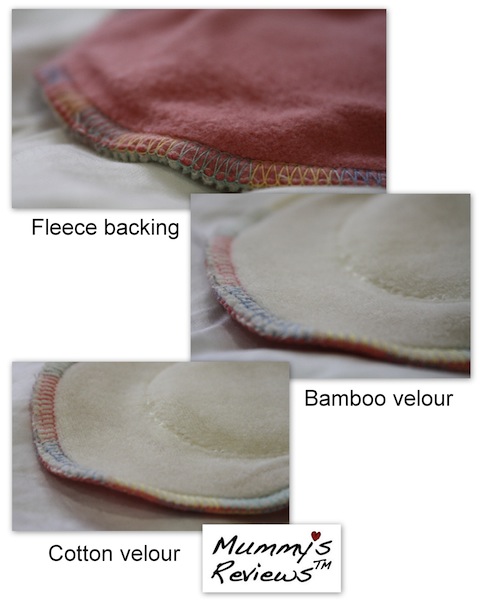 Fresh Moon 11" AIO Organic Bamboo & Cotton Velour Cloth Pads close up