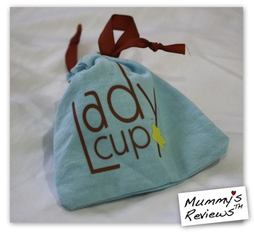 LadyCup Menstrual Cup in pouch
