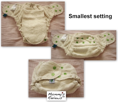 Bumboo Fitted Cloth Diaper smallest setting