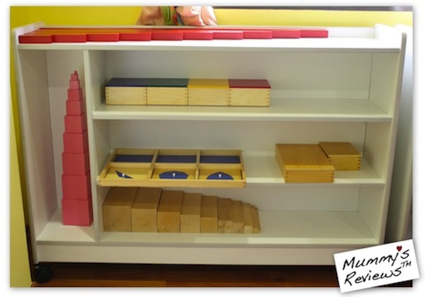 Homeschool Montessori Sensorial shelf