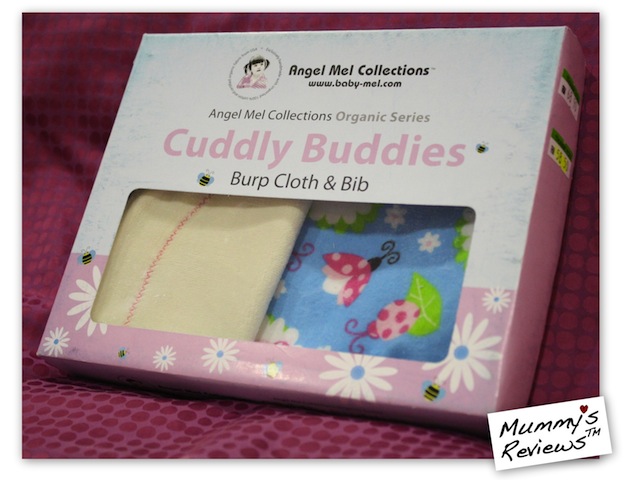 Mummy's Reviews - Angel Mel Collections Cuddly Buddies Bib packaging